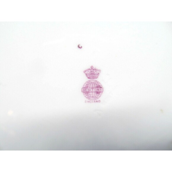 Minton Floral Scalloped Edge 9" Plate made In England Circa 1912 - Picture 3 of 10